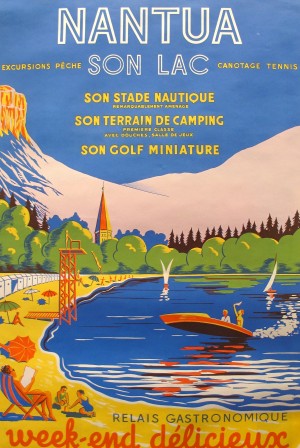 Vintage French Travel Poster for Nantua